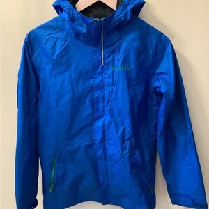 Columbia Electric Blue Hooded Rain/ Wind Jacket 
(Size 14-16)